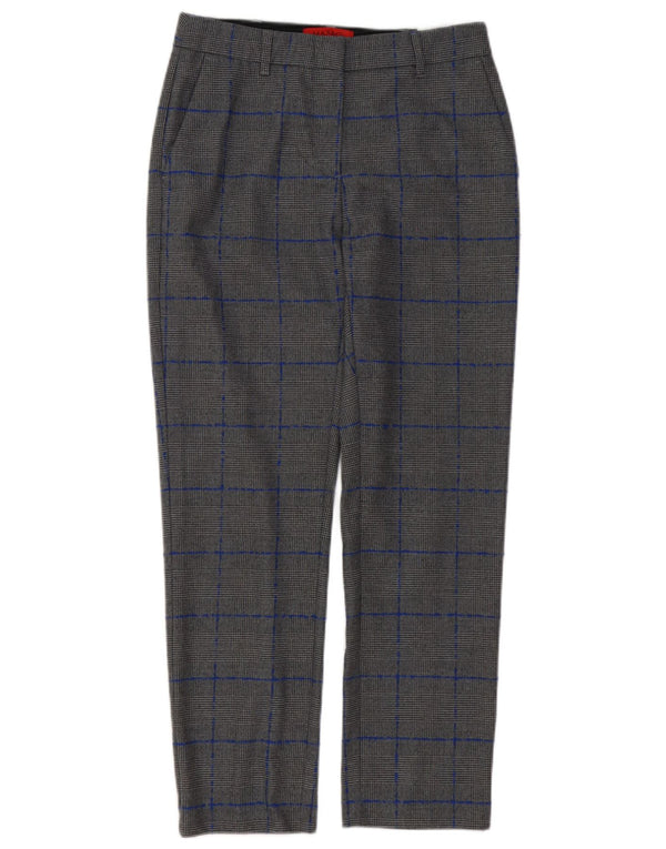 Pantaloni chino da donna Max & Co. UK 8 piccoli W28 L27 pied de poule grigio