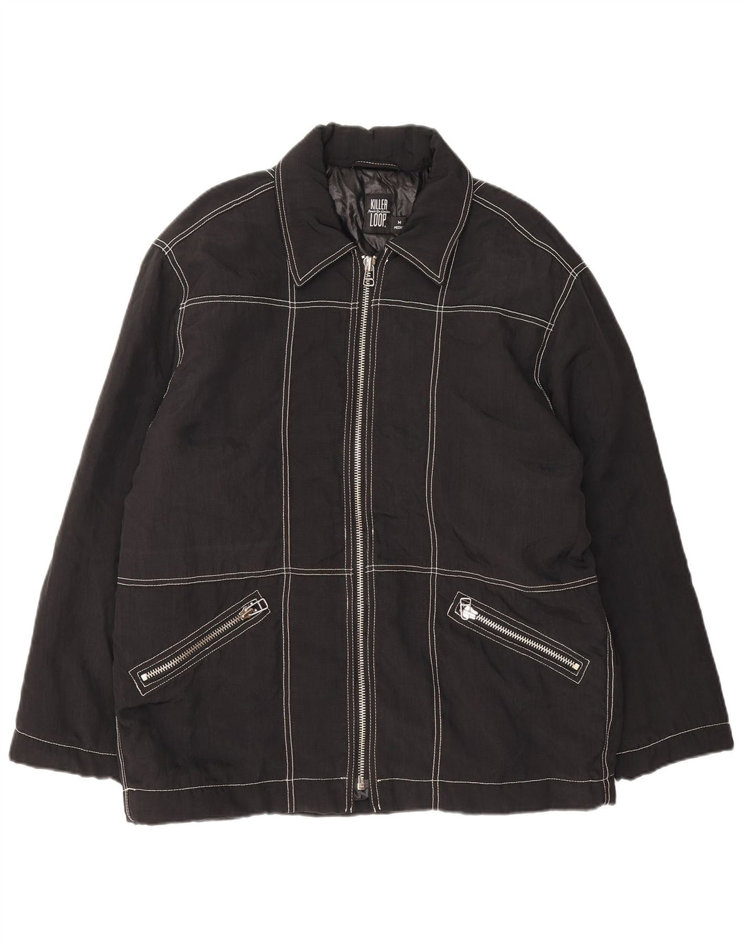 Giubbotto bomber grafico da uomo Killer Loop UK 38 medio nero in poliammide
