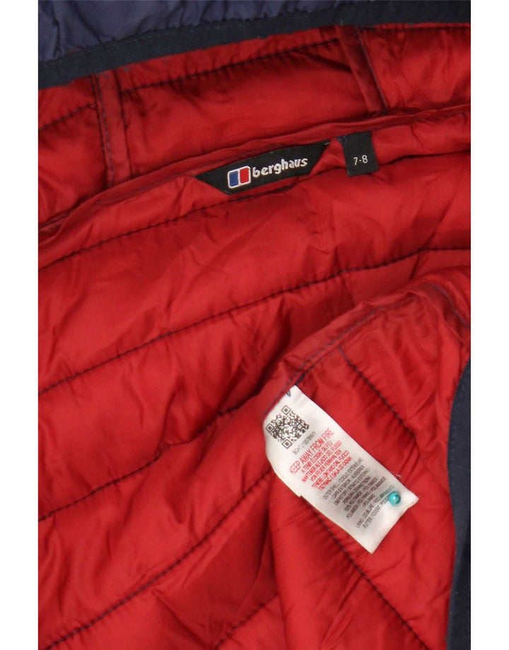 Giacca imbottita con cappuccio Berghaus per ragazzi 7-8 anni blu navy in poliammide