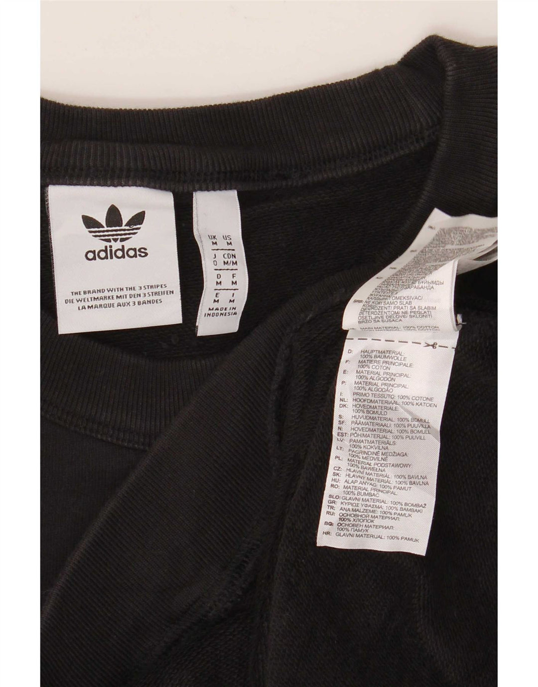 Felpa Adidas Uomo Maglione Medio Nero Cotone
