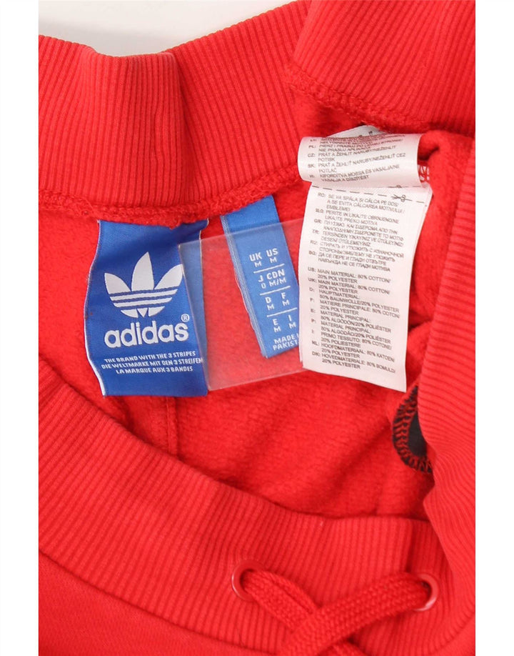 Pantaloni da tuta grafica da uomo Adidas Joggers cotone rosso medio