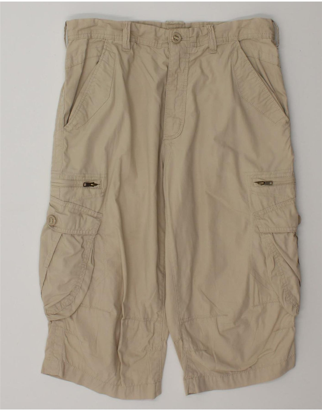 Bermuda cargo da uomo Marks & Spencer W34 Large in cotone beige