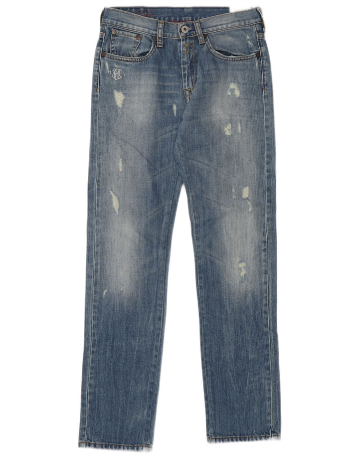 Replay Jeans dritti invecchiati da donna W28 L29 cotone blu