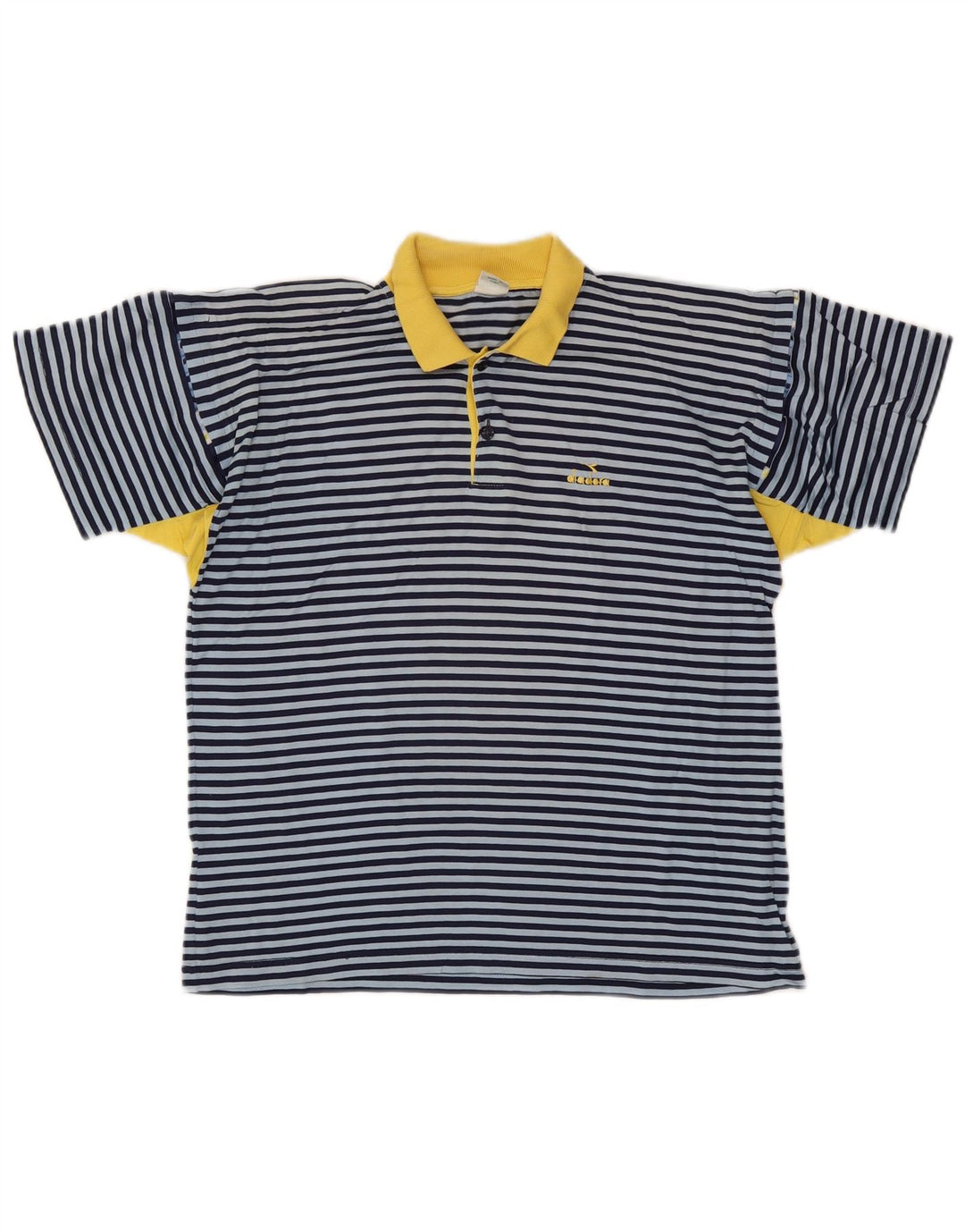 Polo Diadora Uomo IT 48 Small Blu a Righe
