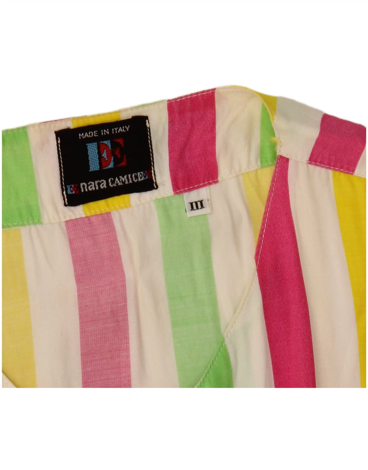 Enara Camice Camicia da donna Camicetta UK 14 Media a righe multicolore