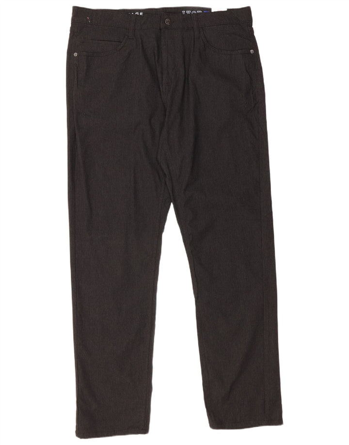 Pantaloni casual dritti da donna Izod W36 L32 Rayon nero