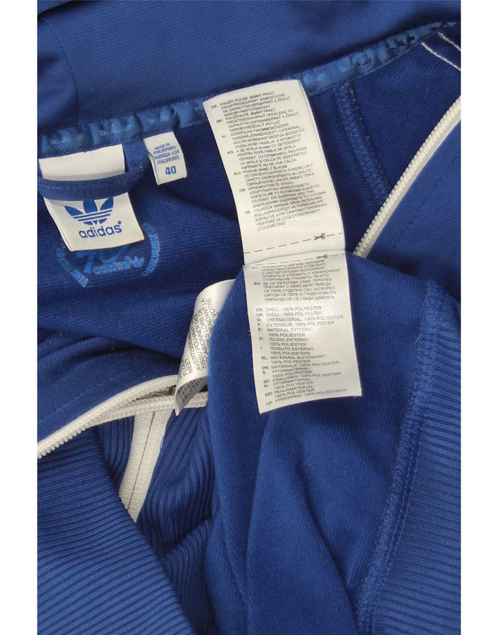 Felpa con cappuccio e zip da donna Adidas EU 40 Sport in poliestere blu medio