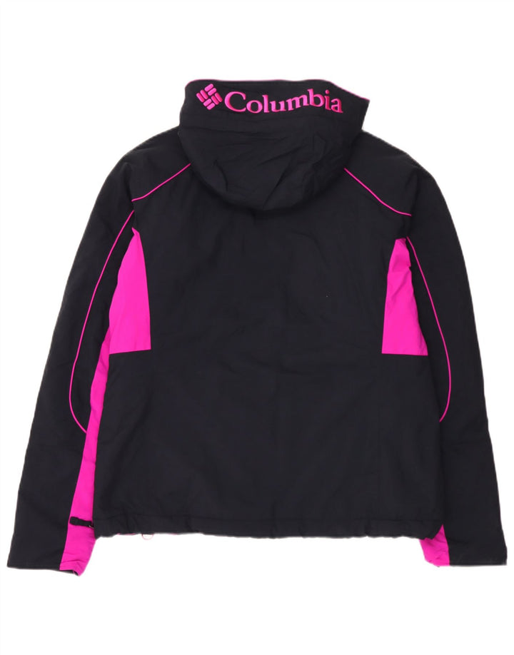 Giacca antipioggia grafica oversize da donna Columbia UK 18 XL Colorblock nero