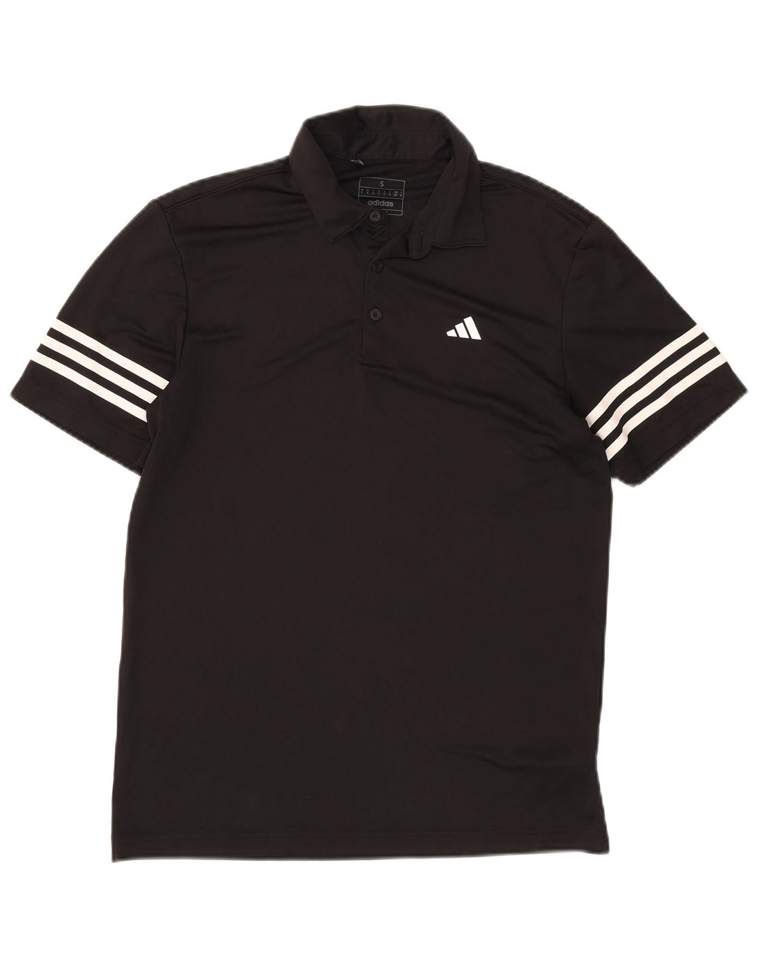 Polo Adidas da uomo piccola in poliestere nero