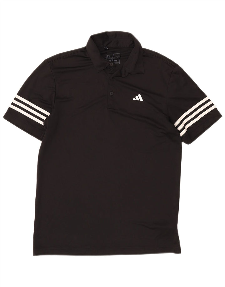 Polo Adidas da uomo piccola in poliestere nero