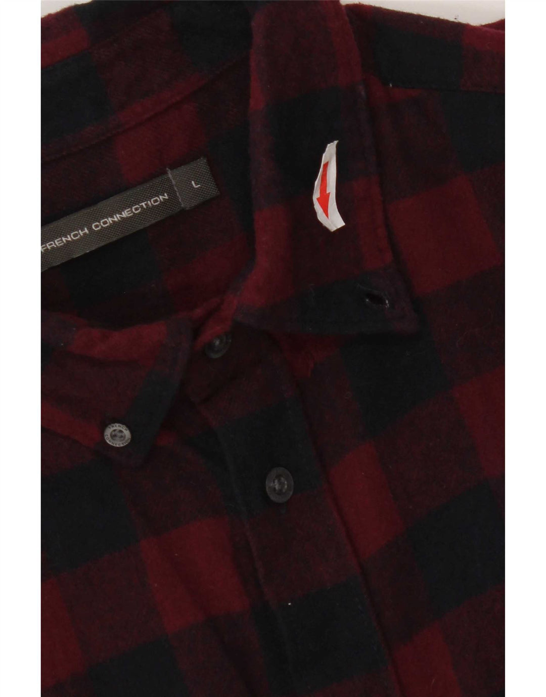 Camicia da uomo in flanella French Connection grande a quadretti rossi
