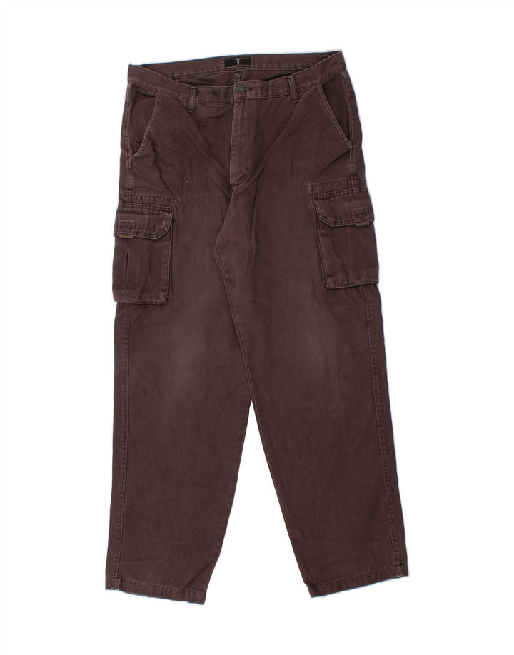 Pantaloni cargo dritti da uomo VINTAGE W36 L32 cotone grigio