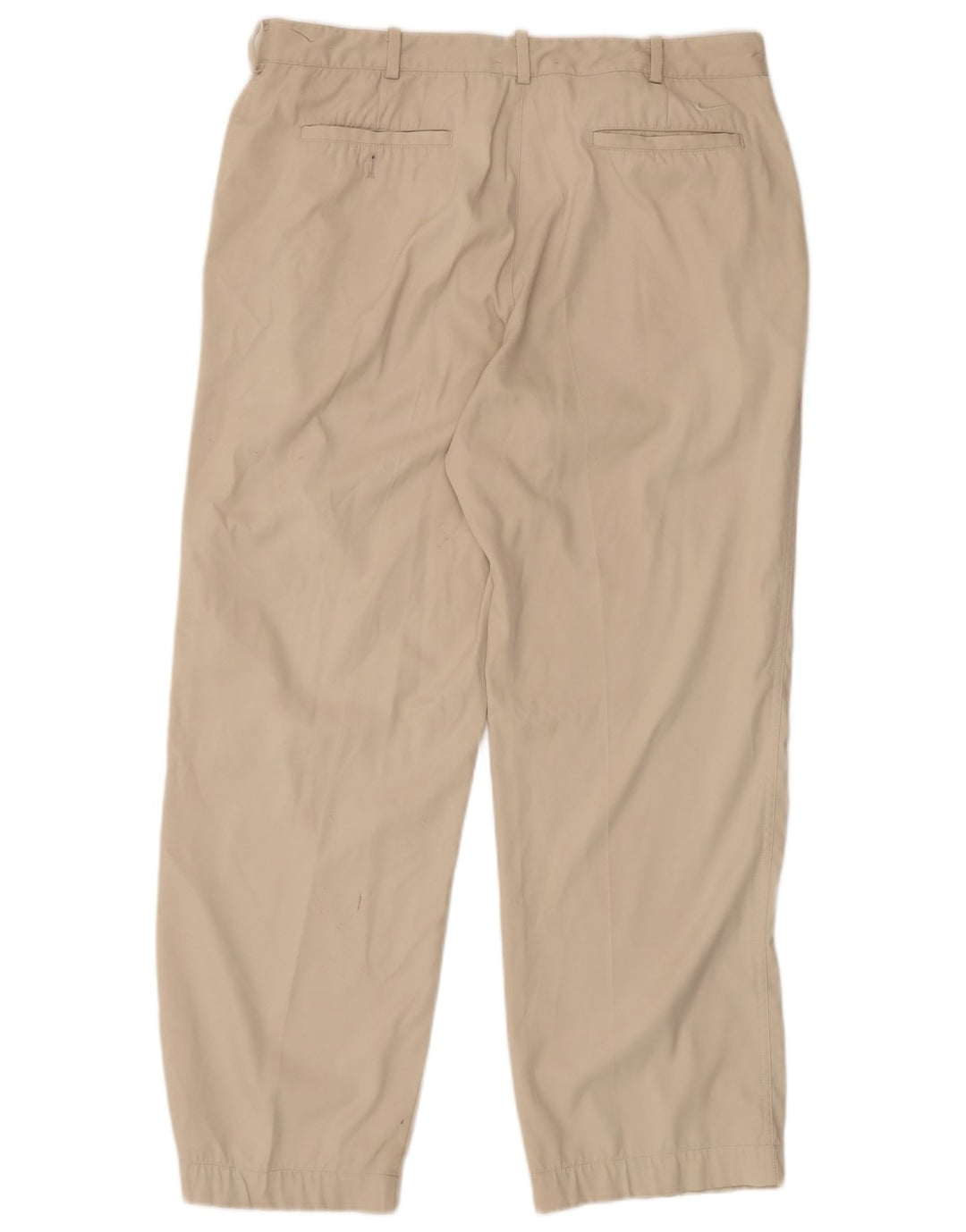 Pantaloni chino dritti da uomo NIKE W34 L30 poliestere beige
