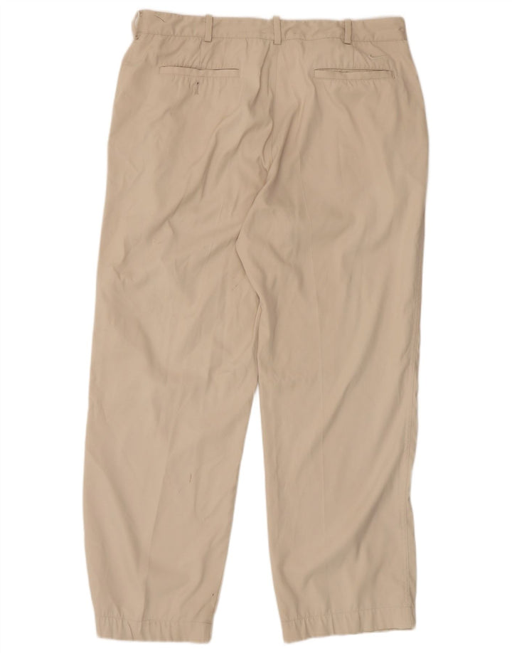 Pantaloni chino dritti da uomo NIKE W34 L30 poliestere beige