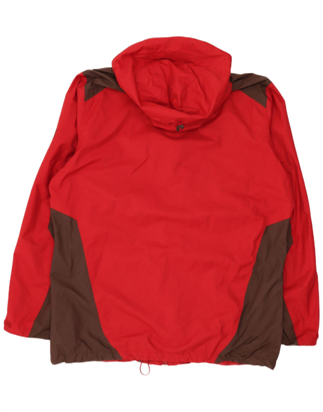 Giacca antipioggia con cappuccio da uomo Jack Wolfskin UK 48 2XL Poliammide color block rosso