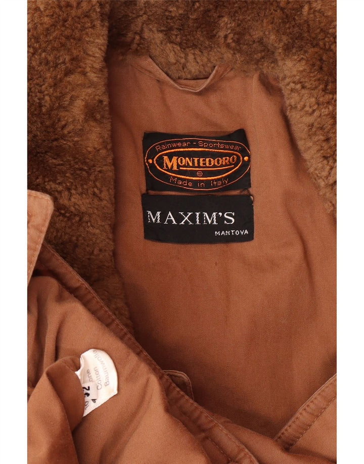 MONTEDORO Giubbotto Bomber Militare Uomo IT 52 XL Cotone Marrone