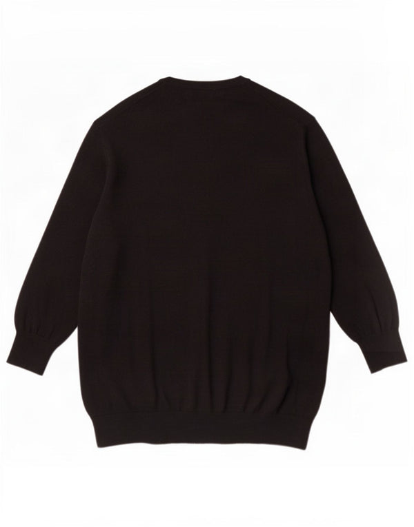 Maglione cardigan con maniche a 3/4 da donna Zara UK 14 cotone nero medio