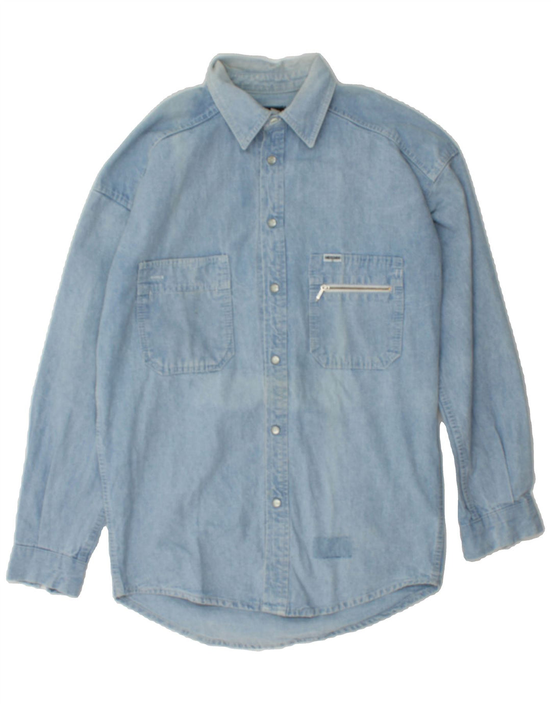 AMERICANINO Mens Denim Shirt Medium Blue Vintage Americanino and Second-Hand Americanino from Messina Hembry 
