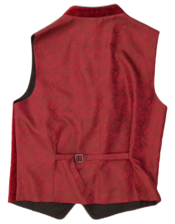 Gilet da uomo Hammerschmid EU 48 cotone floreale rosso medio