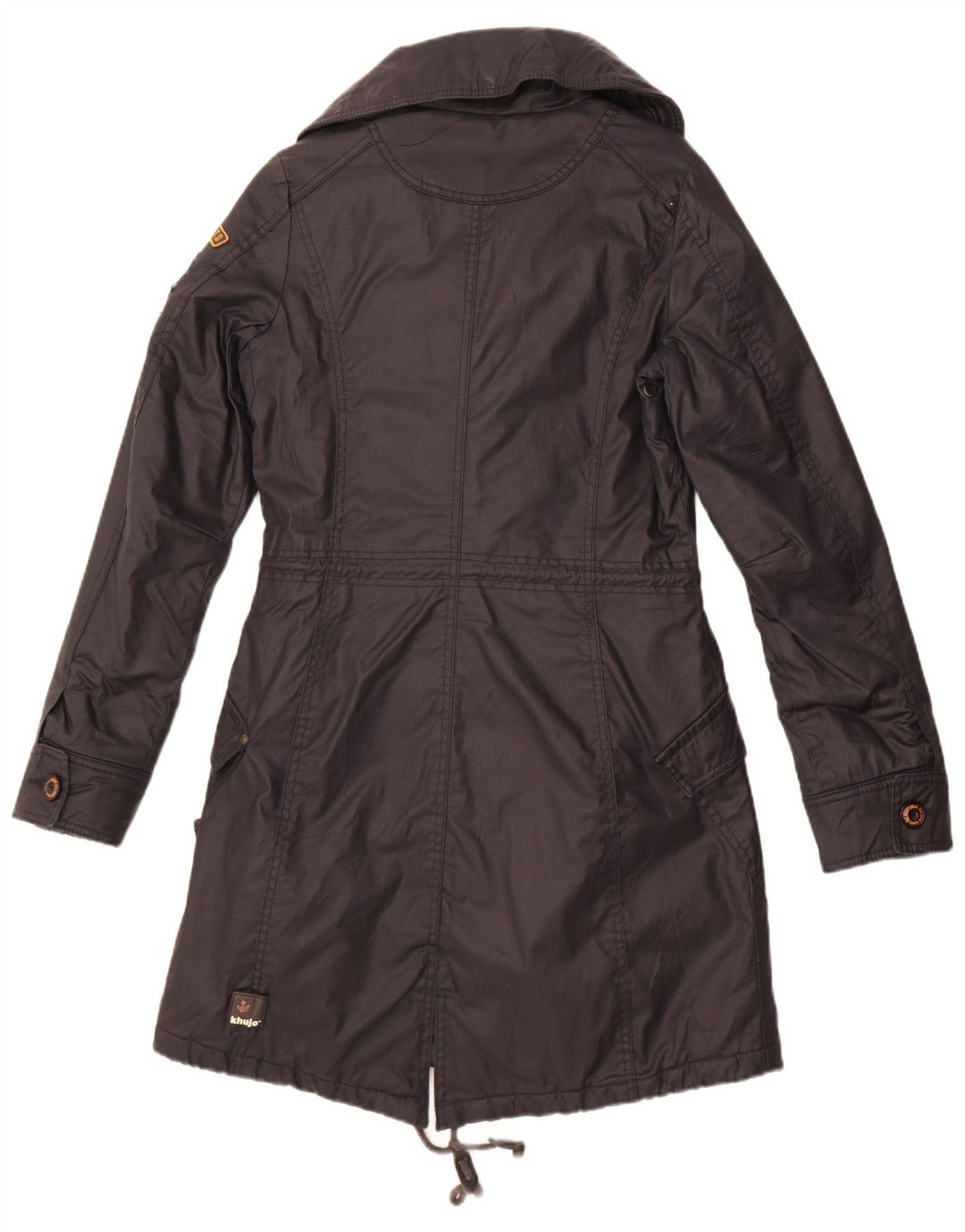 Giacca parka doppio petto da donna KHUJO UK 10 piccola nera
