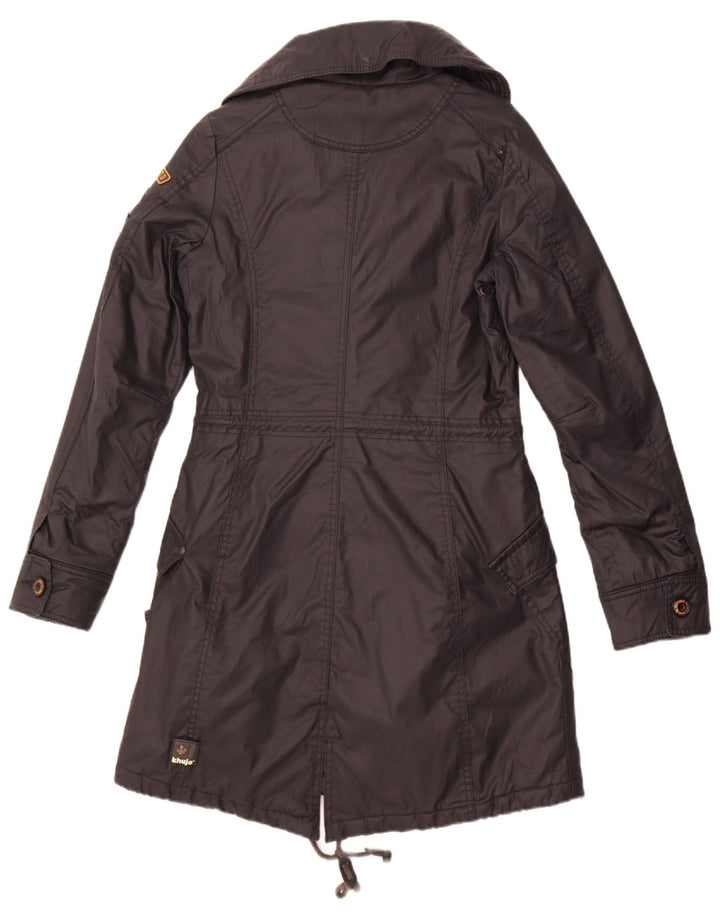 Giacca parka doppio petto da donna KHUJO UK 10 piccola nera