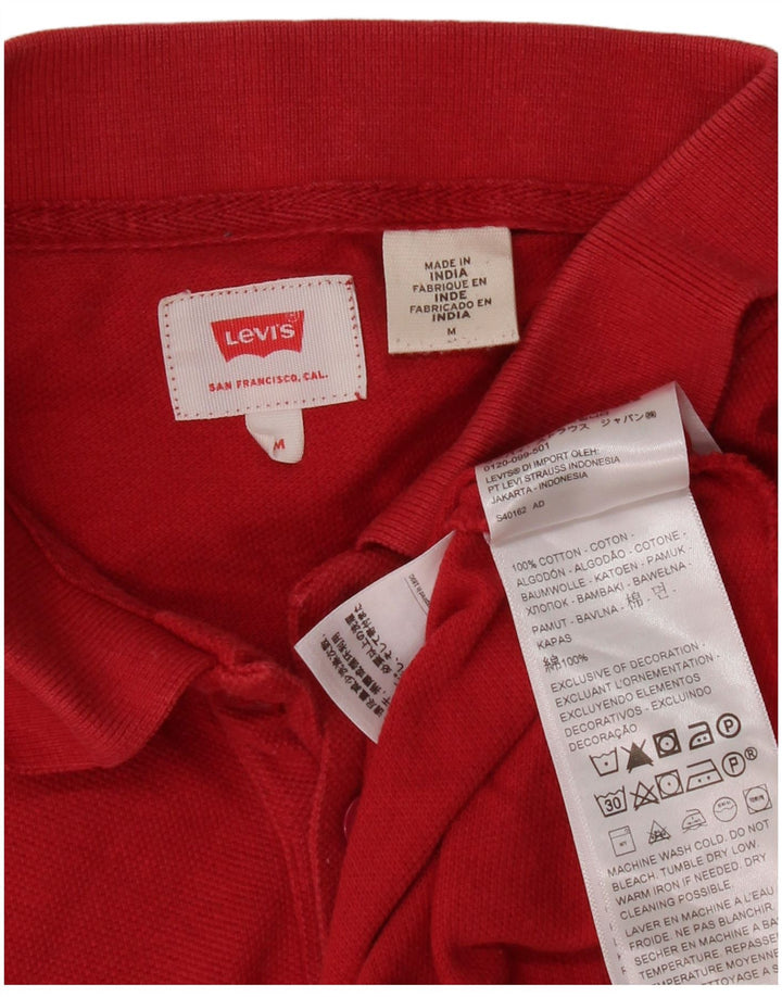 Polo Levi's da uomo in cotone rosso medio