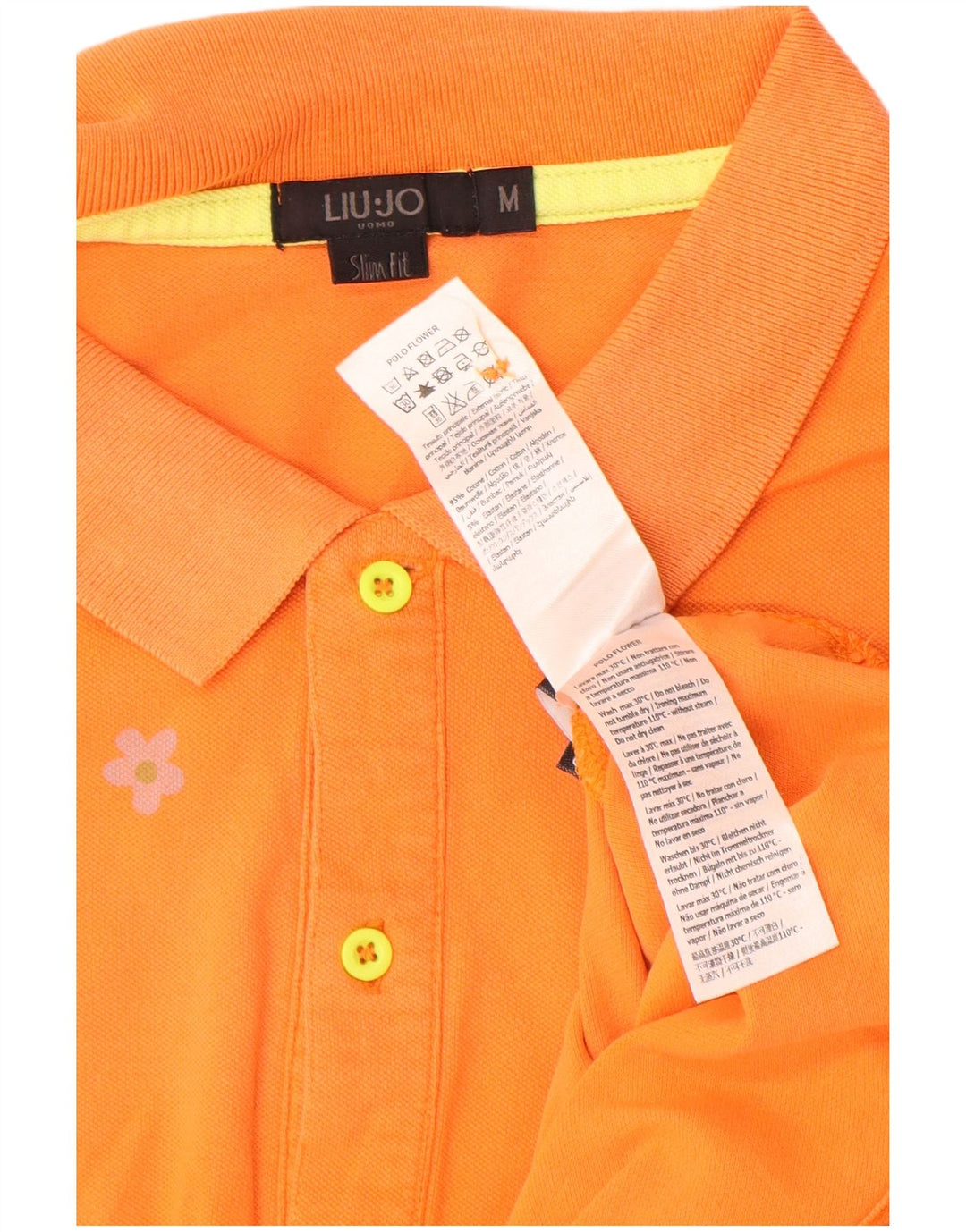 Polo Uomo Slim Fit Liu Jo Cotone Arancione Medio
