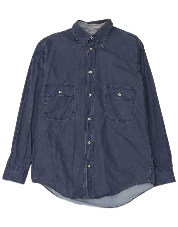 Camicia da uomo Murphy & Nye in cotone blu medio