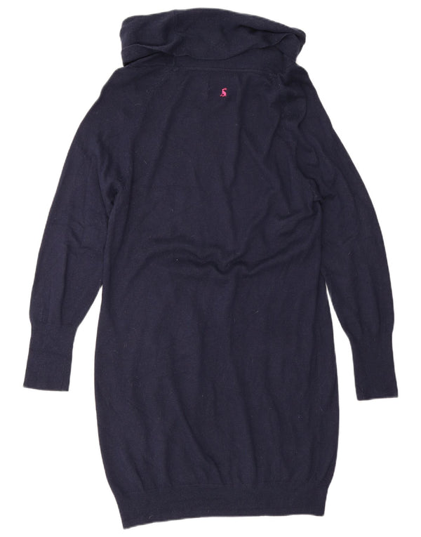 Abito maglione da donna Joules con collo alto UK 12 Viscosa medio blu navy