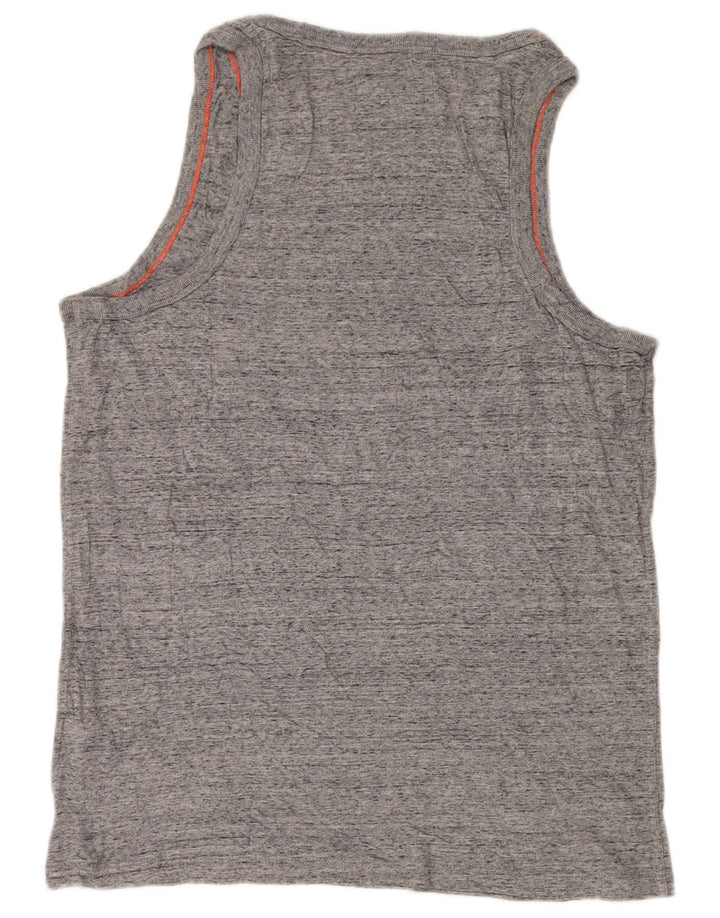 Canotta da uomo SUPERDRY XL in cotone chiazzato grigio