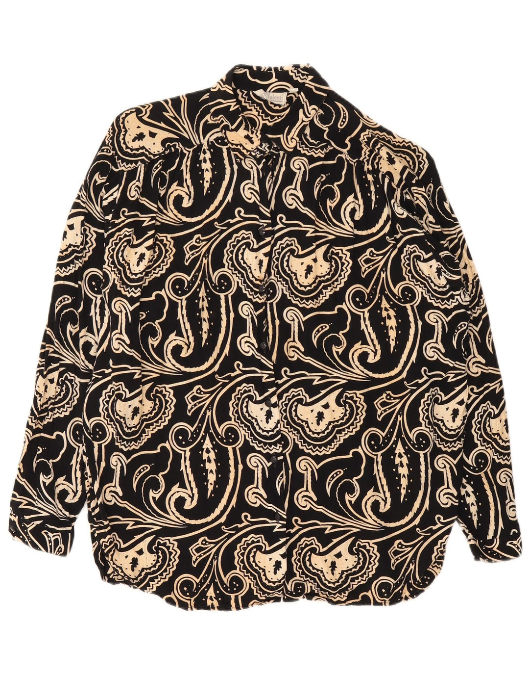 Camicetta camicia oversize da donna Rudi Valenti IT 46 Large Black Paisley
