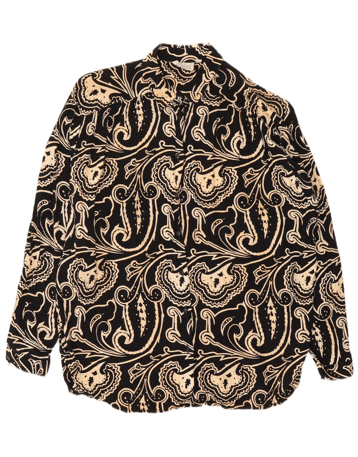 Camicetta camicia oversize da donna Rudi Valenti IT 46 Large Black Paisley