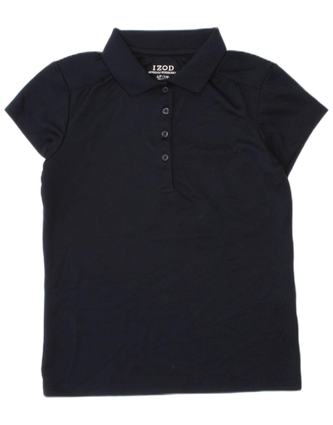 Polo Izod per ragazze vestibilità regolare 7-8 anni piccola in poliestere blu navy