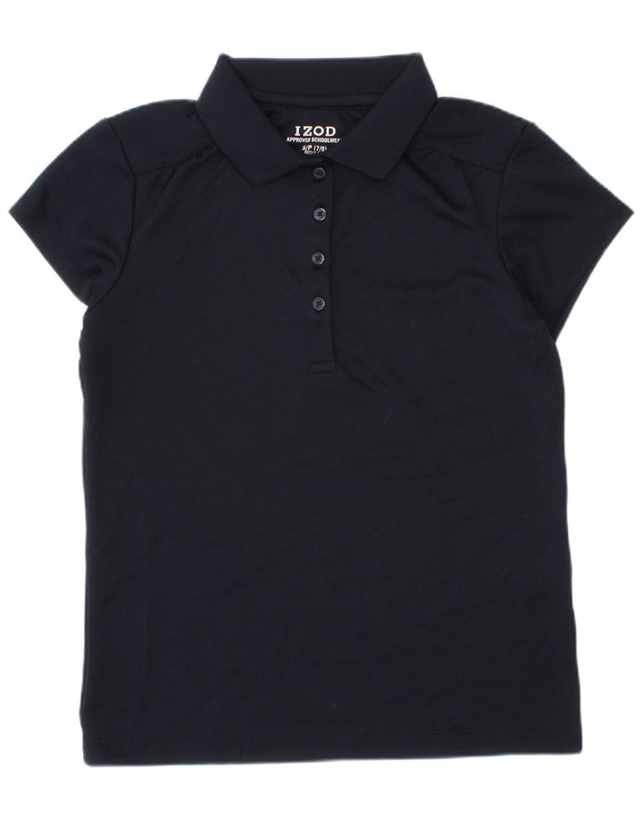 Polo Izod per ragazze vestibilità regolare 7-8 anni piccola in poliestere blu navy