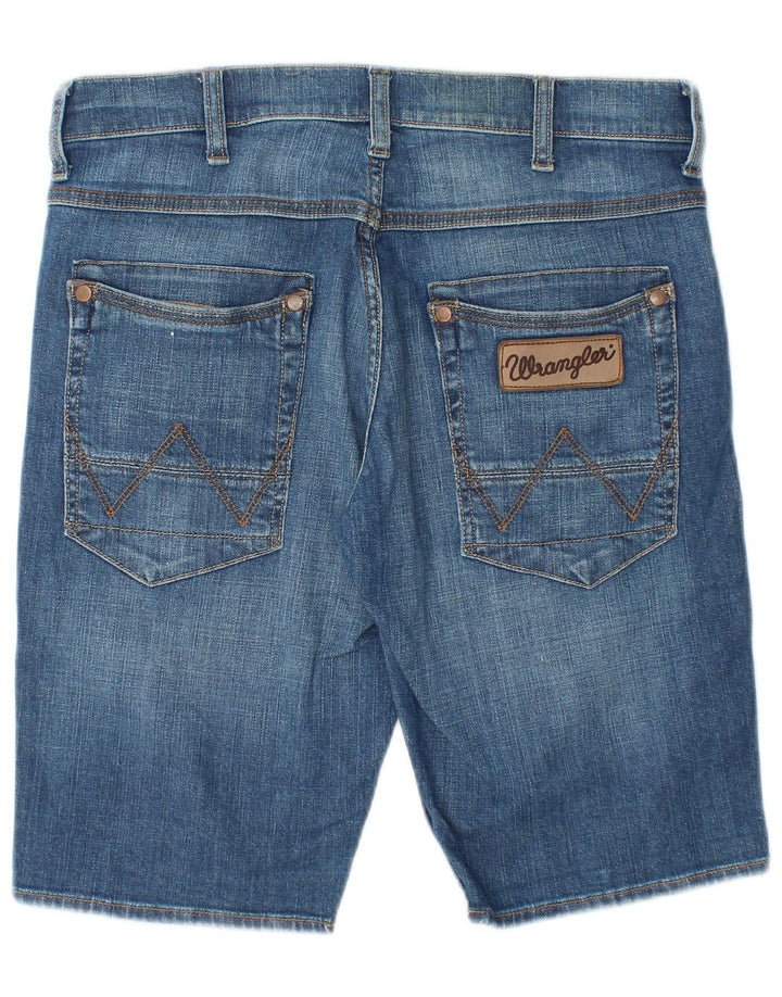 Pantaloncini di jeans Wrangler da uomo Crank W31 cotone blu medio
