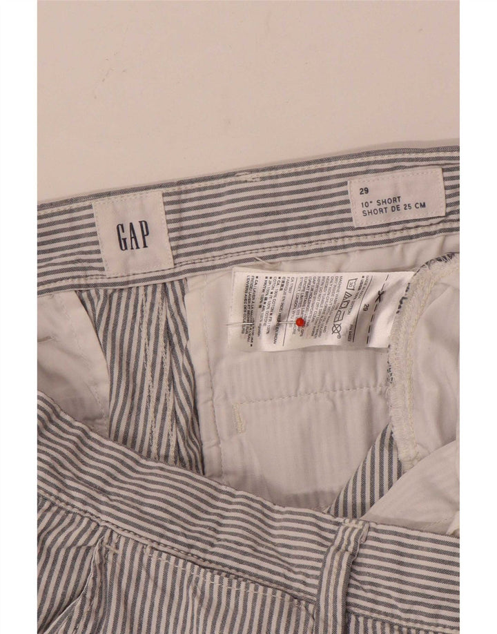 Pantaloncini chino da uomo Gap W29 piccoli in cotone a righe bianche