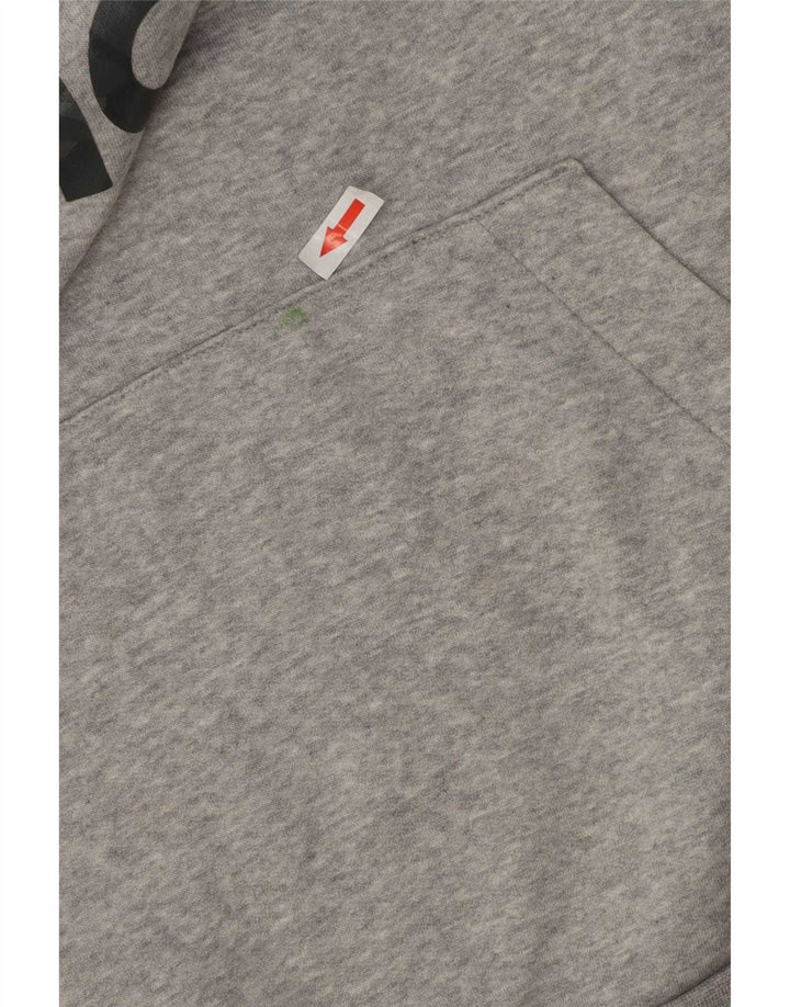 Felpa con cappuccio grafica da uomo Adidas in cotone chiazzato grigio medio