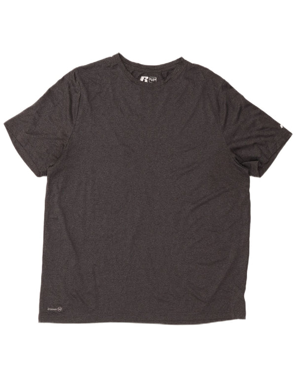 RUSSELL ATHLETIC T-shirt da uomo Dri-Power UK 46/48 XL Poliestere grigio