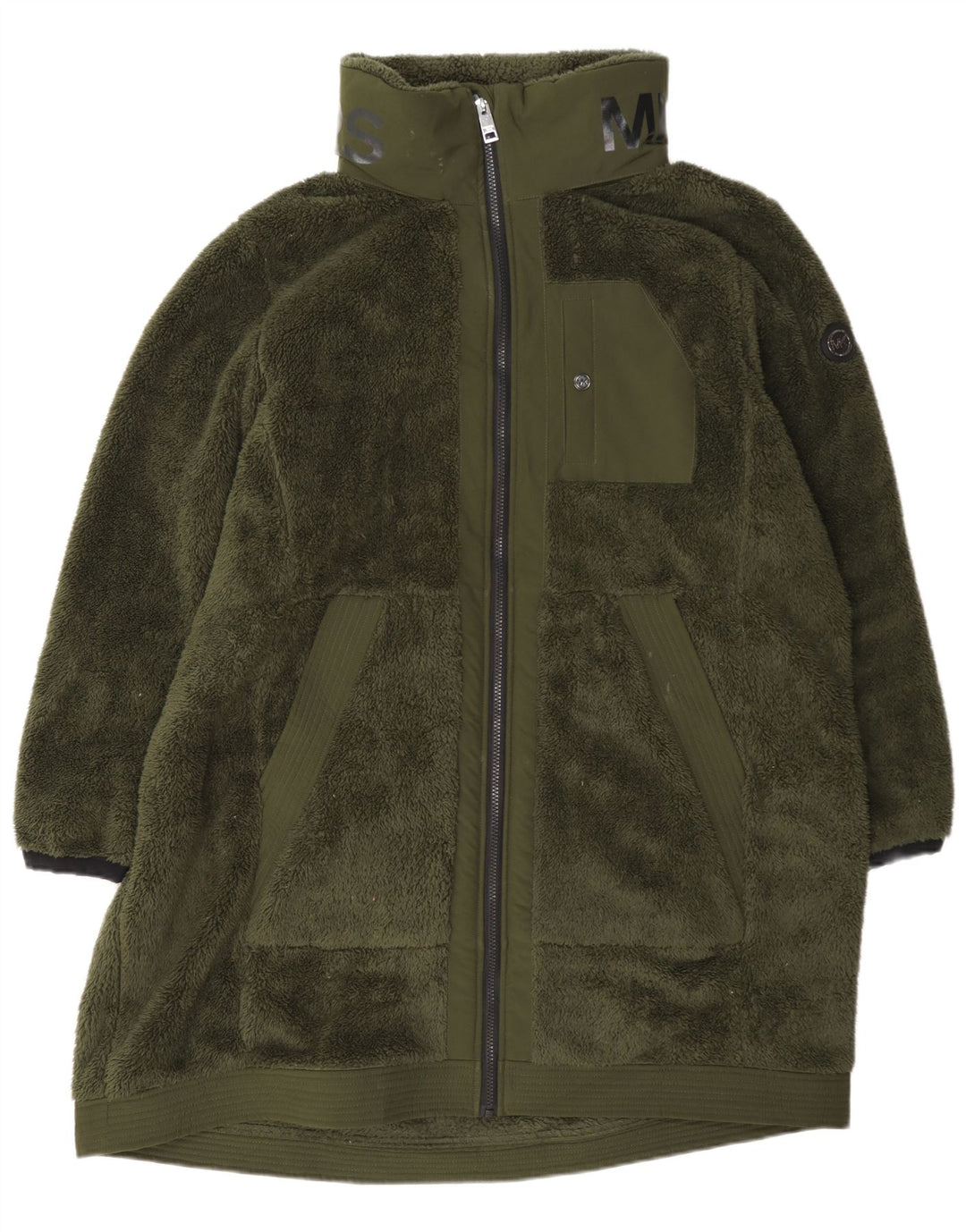 Soprabito in pile da donna Michael Kors UK 20 2XL poliestere verde