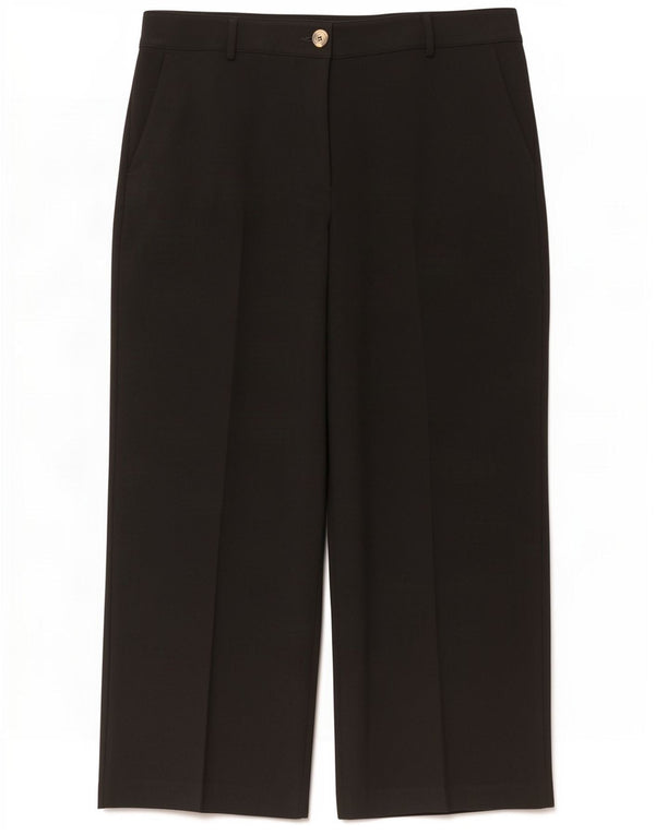 Pantaloni da abito larghi da donna Marks & Spencer UK 20 2XL W40 L30 Nero