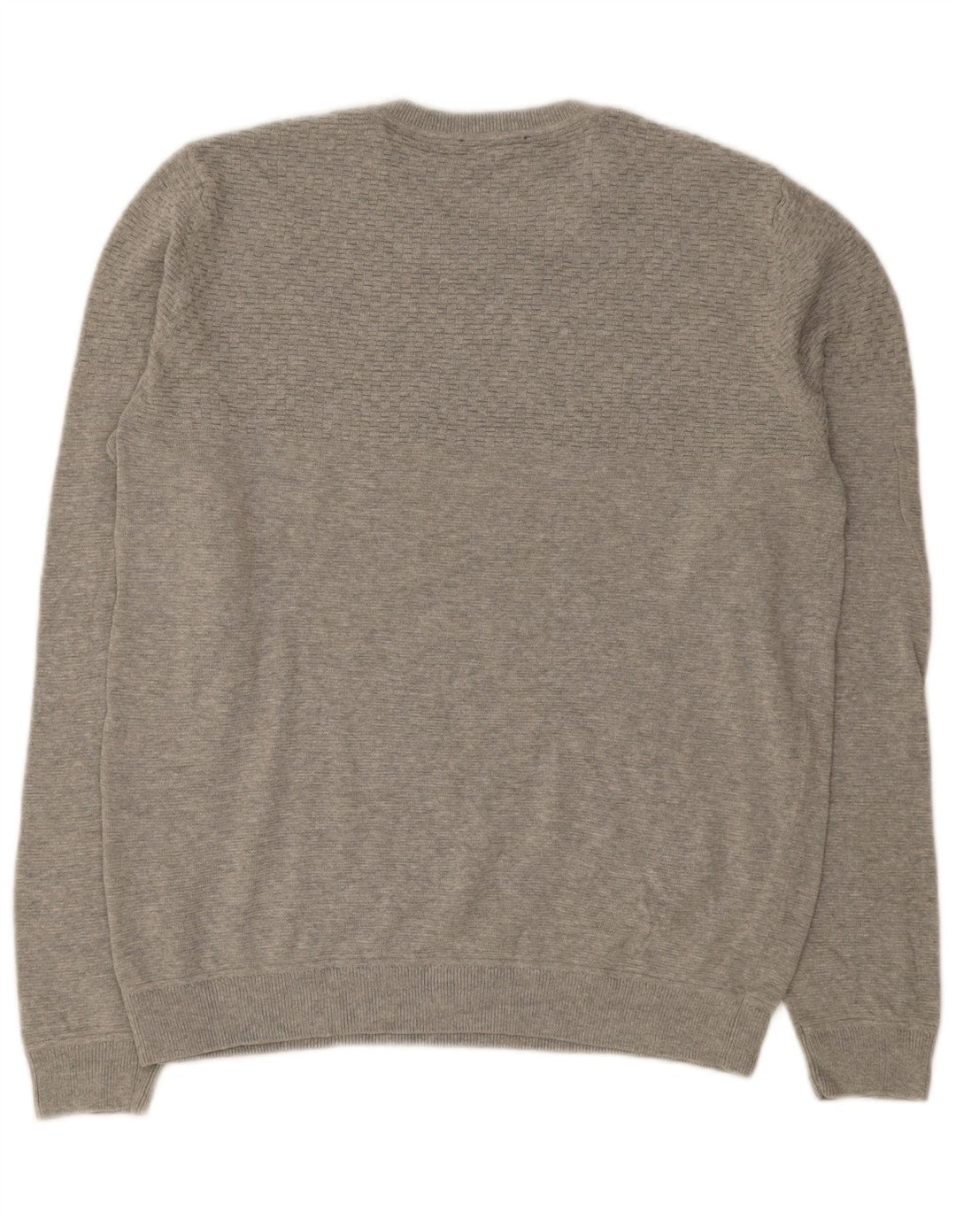 Maglione maglione girocollo da uomo Jack & Jones grande cotone grigio