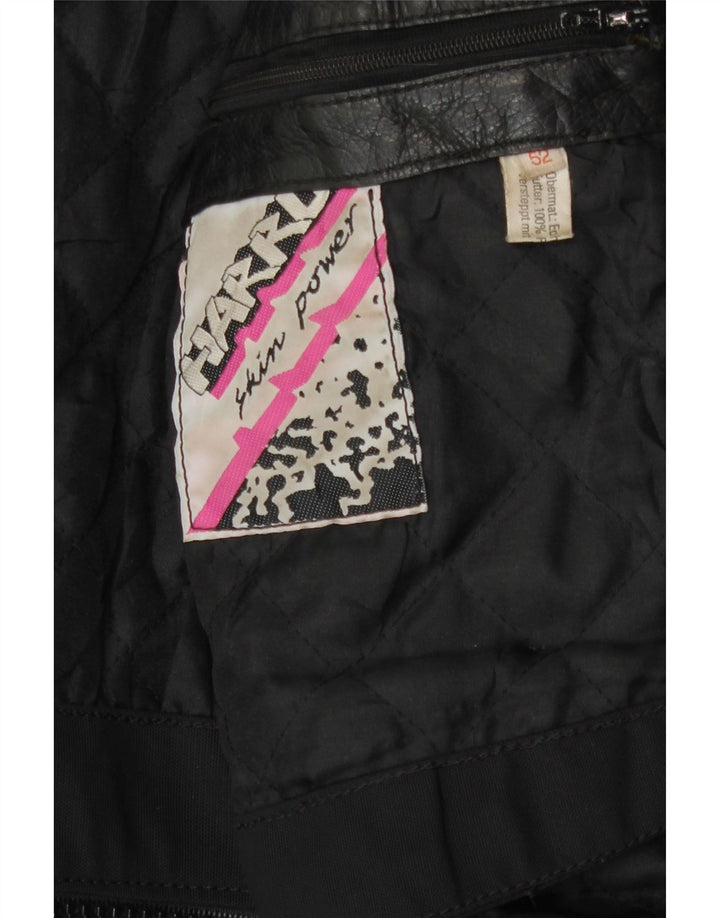 Giacca da pilota in pelle da uomo Harro IT 52 XL in pelle nera