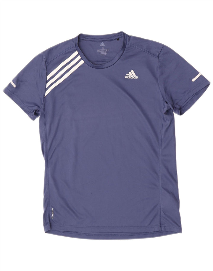Maglietta Adidas Aeroready da uomo, piccola, in poliestere blu navy
