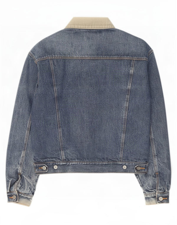 Giacca di jeans da uomo Vingar UK 42 XL Blu Colourblock