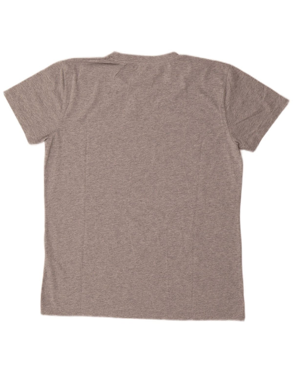 T-shirt grafica da uomo Asics Top grande in cotone chiazzato grigio