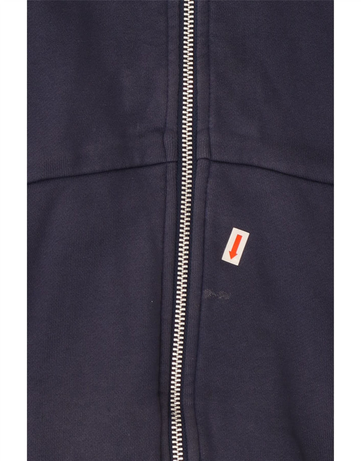 Felpa con cappuccio e zip grafica Nike da uomo blu navy medio