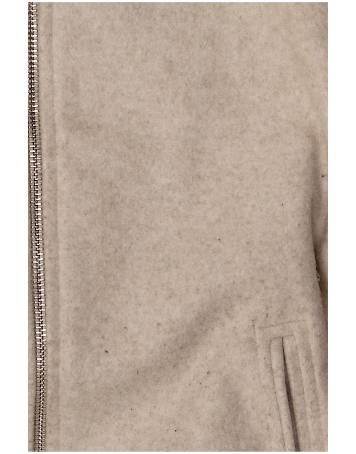 Giubbotto bomber oversize corto da donna Zara UK 10 piccolo poliestere beige