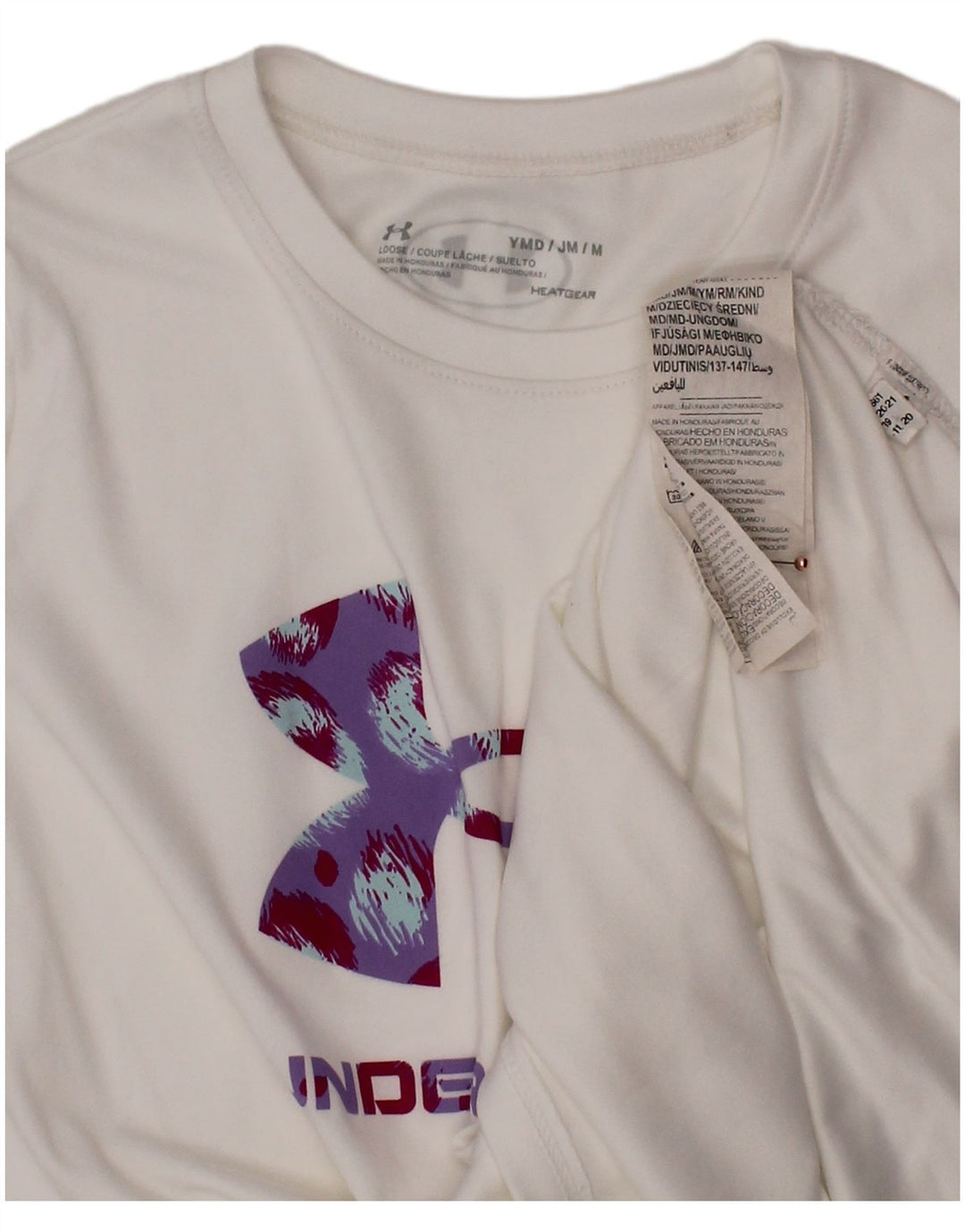 Maglietta grafica per ragazze UNDER ARMOUR Heat Gear 9-10 anni bianco medio