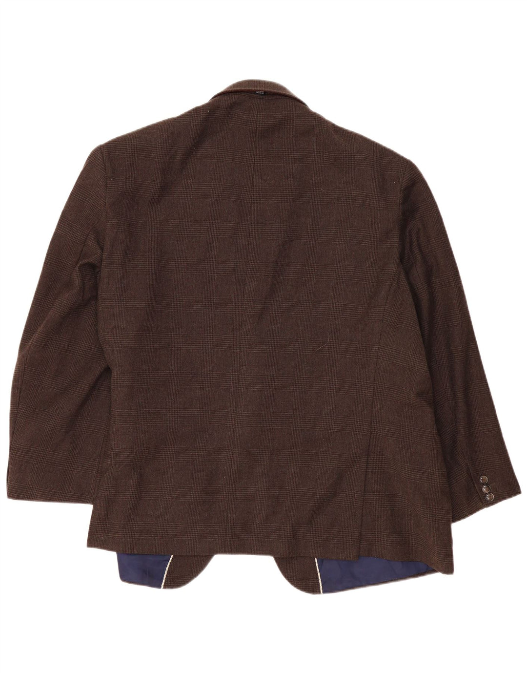Giacca blazer a 2 bottoni Marks & Spencer da uomo UK 52 3XL pied de poule marrone