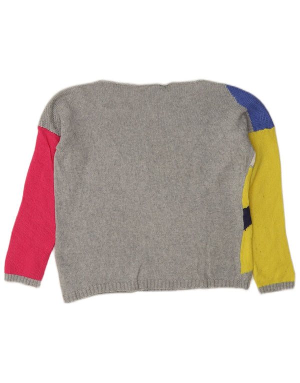 Maglione Bambina Benetton Con Scollo A Barca 7-8 Anni Piccolo Multicolore